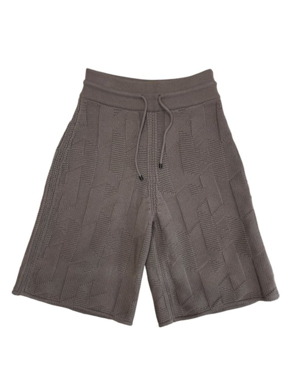 Hermes Shorts Knit H Motif Wool Brown Casual